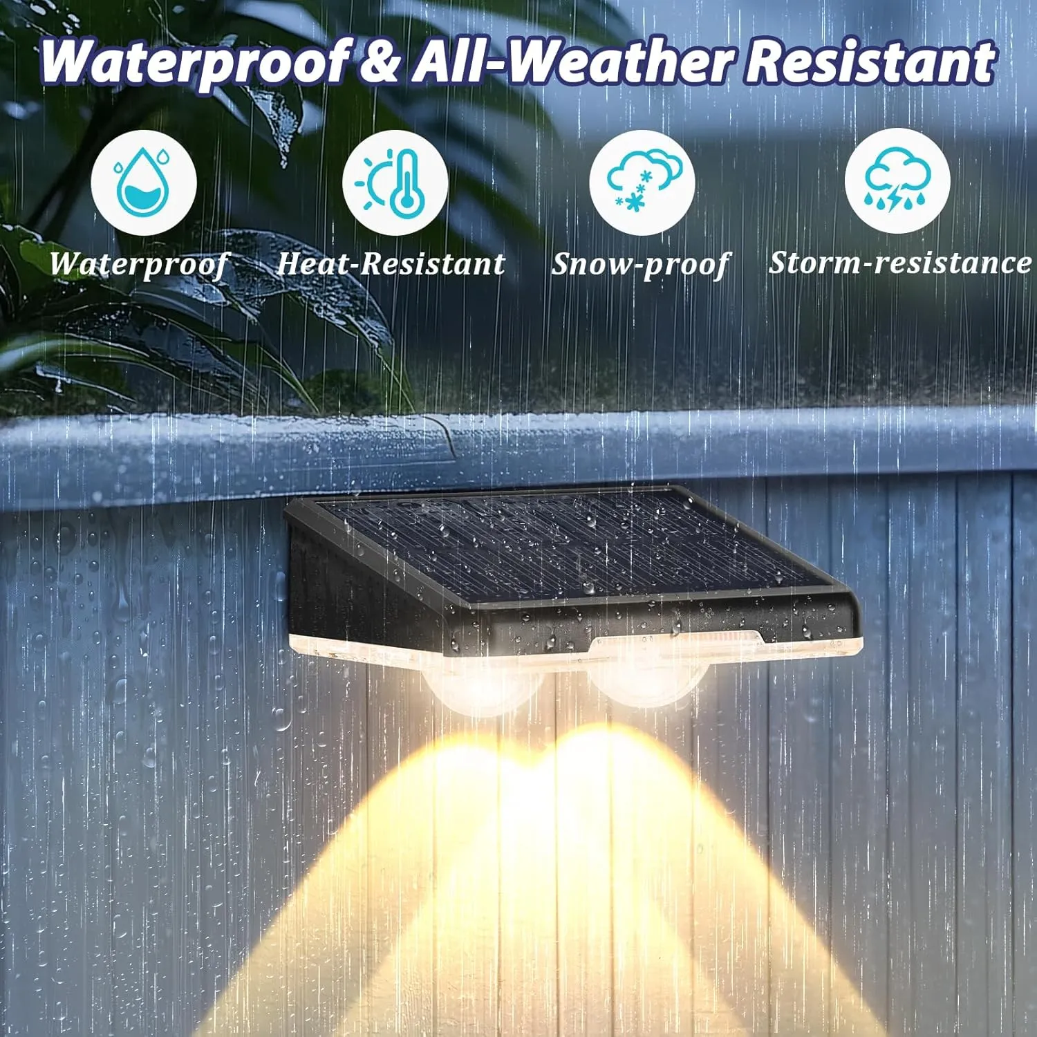 Brightever Solar Fence Lights Outdoor 12-Pack, Waterproof LED Solar Powered Deck Lights with 3 Modes (3000K/4500K/6500K) for Outside, Step, Stairs, Balcony, Yard, Patio, Walkway, Pathway, Railing