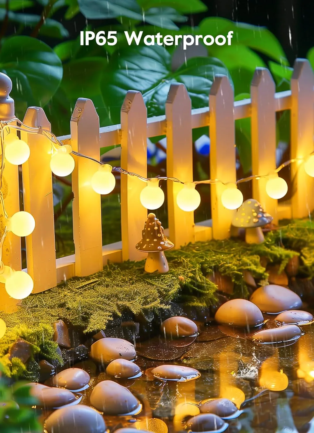 Brightown Solar Lights Outdoor Waterproof, 33Ft 100 LED Globe Solar String Lights for Outside, 8 Modes Outdoor Solar Lights for Yard Balcony Patio Tree Canopy Party (Warm White)