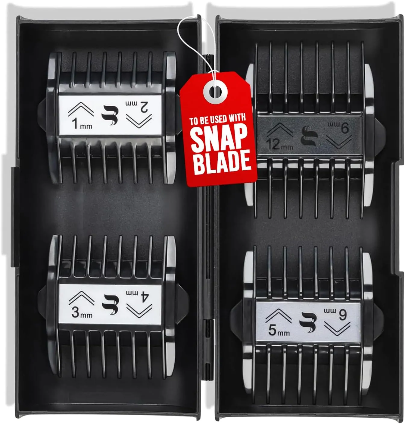 Brio Snap Guards for Beardscape V1 & V2 – Magnetic Double-Sided Guards with 32 Length Settings (1mm–14mm), Durable Nesting Design with Storage Case - Works Only with Snap Blade