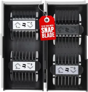 Brio Snap Guards for Beardscape V1 & V2 – Magnetic Double-Sided Guards with 32 Length Settings (1mm–14mm), Durable Nesting Design with Storage Case - Works Only with Snap Blade