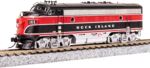 Broadway Limited 7753 EMD F7 AB, Crip 103/105B, Red/Black w/Aluminum Trucks, A-Unit Paragon4 Sound/DC/DCC, Unpowered B, N Scale