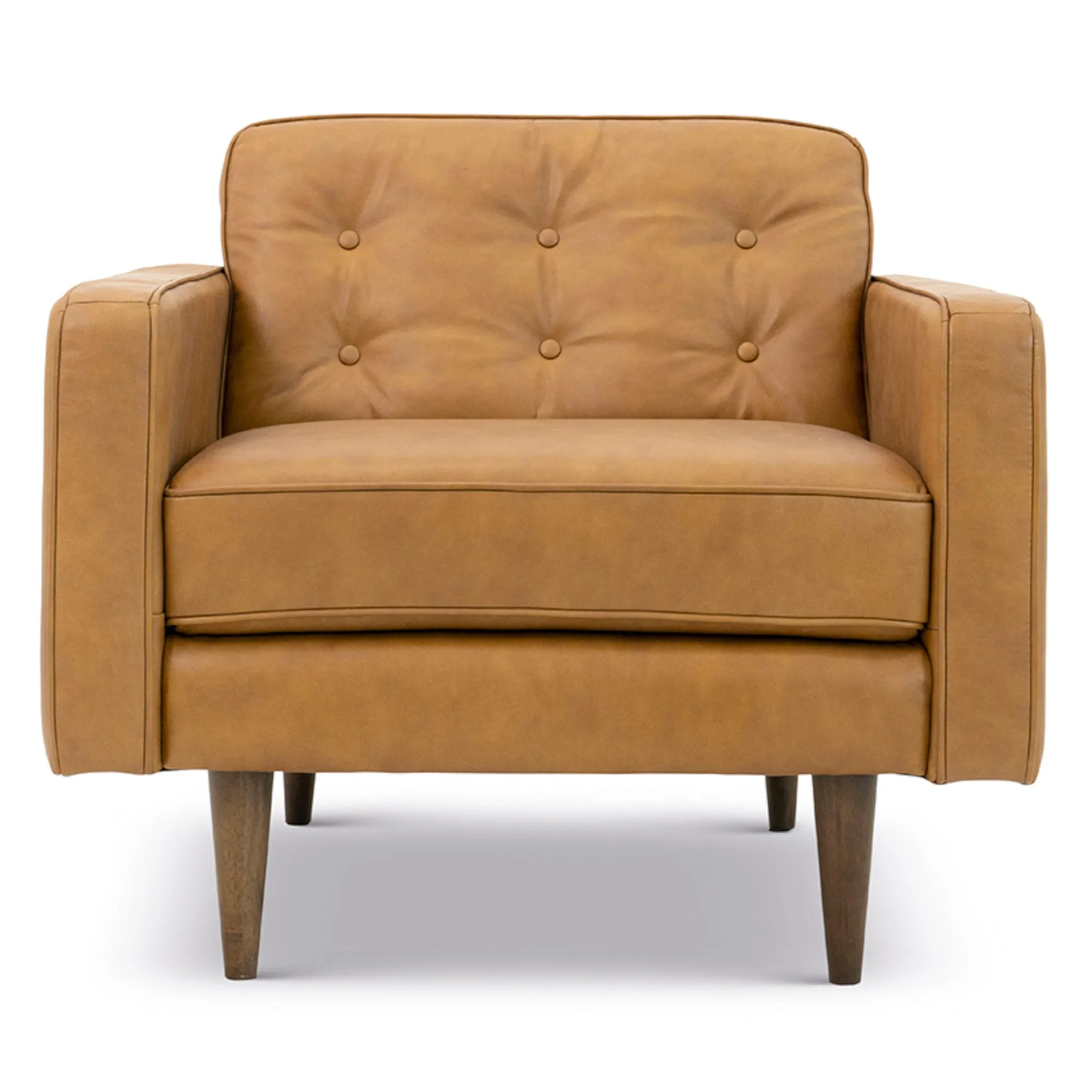 Broxton Tan Leather Lounge Chair