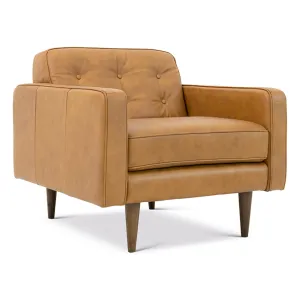 Broxton Tan Leather Lounge Chair