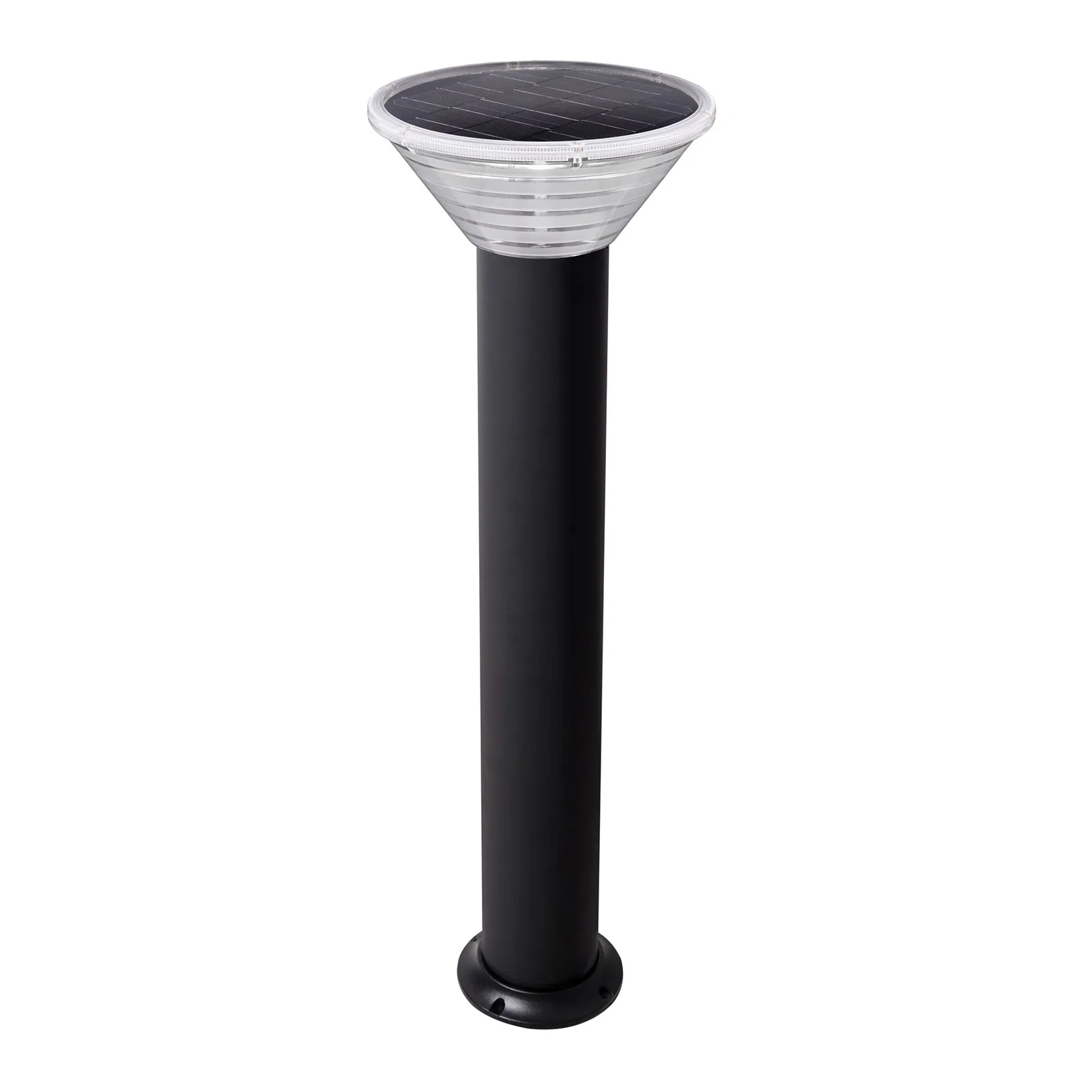 Bruen Commercial Solar Bollard Light Matt Black With Dual Temp 12  Hours Light PL-Bruen