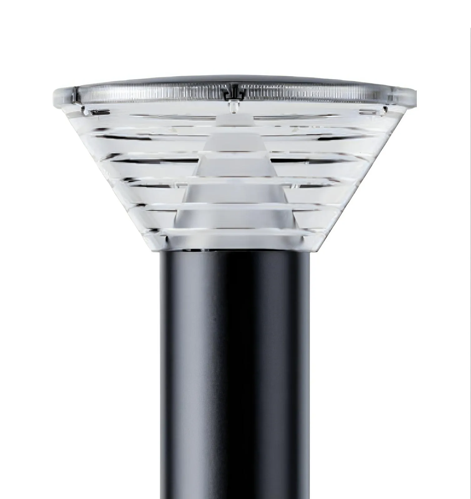 Bruen Commercial Solar Bollard Light Matt Black With Dual Temp 12  Hours Light PL-Bruen