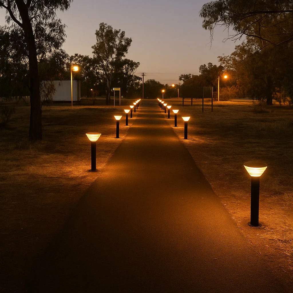 Bruen Commercial Solar Bollard Light Matt Black With Dual Temp 12  Hours Light PL-Bruen