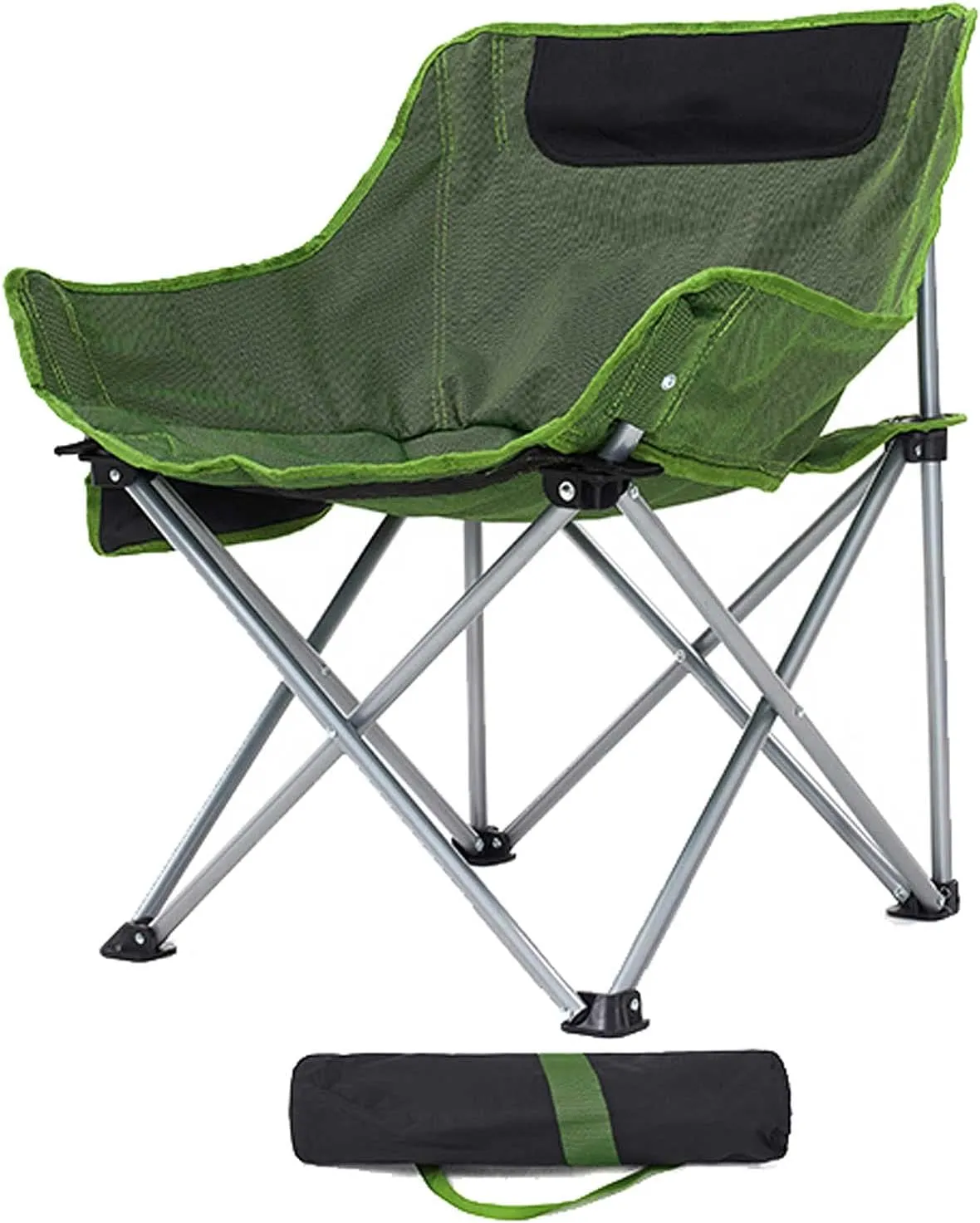 BTZHY Recliner Chair,Outdoor Folding Portable Lawn Chair,Moon Chair with Side Pockets,for Fishing,Beach,Lawn,Picnic,Hiking.