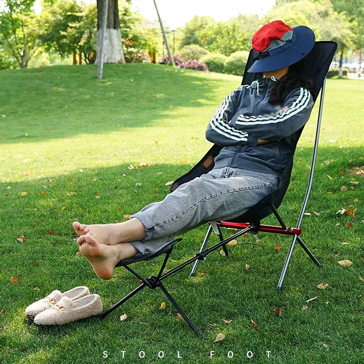 BTZHY Recliner Chair,Portable Fishing Chair,Outdoor Camping Chairs,Foldable Moon Chair,for Picnics,Garden,Sandy Beach,BBQ.