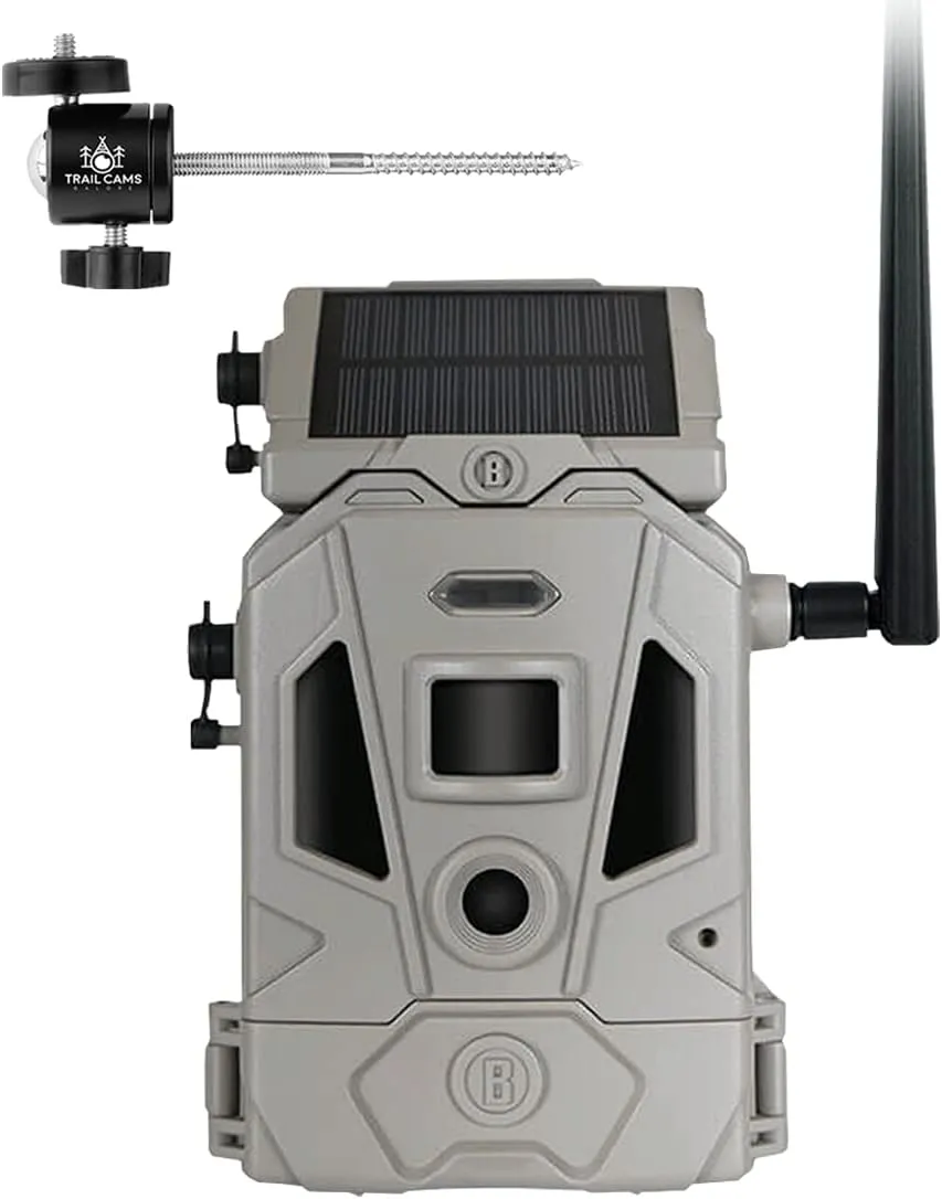 Bushnell CelluCORE 20 Solar Trail Camera, Low Glow Hunting Game Camera with Detachable Solar Panel   Tree Mount