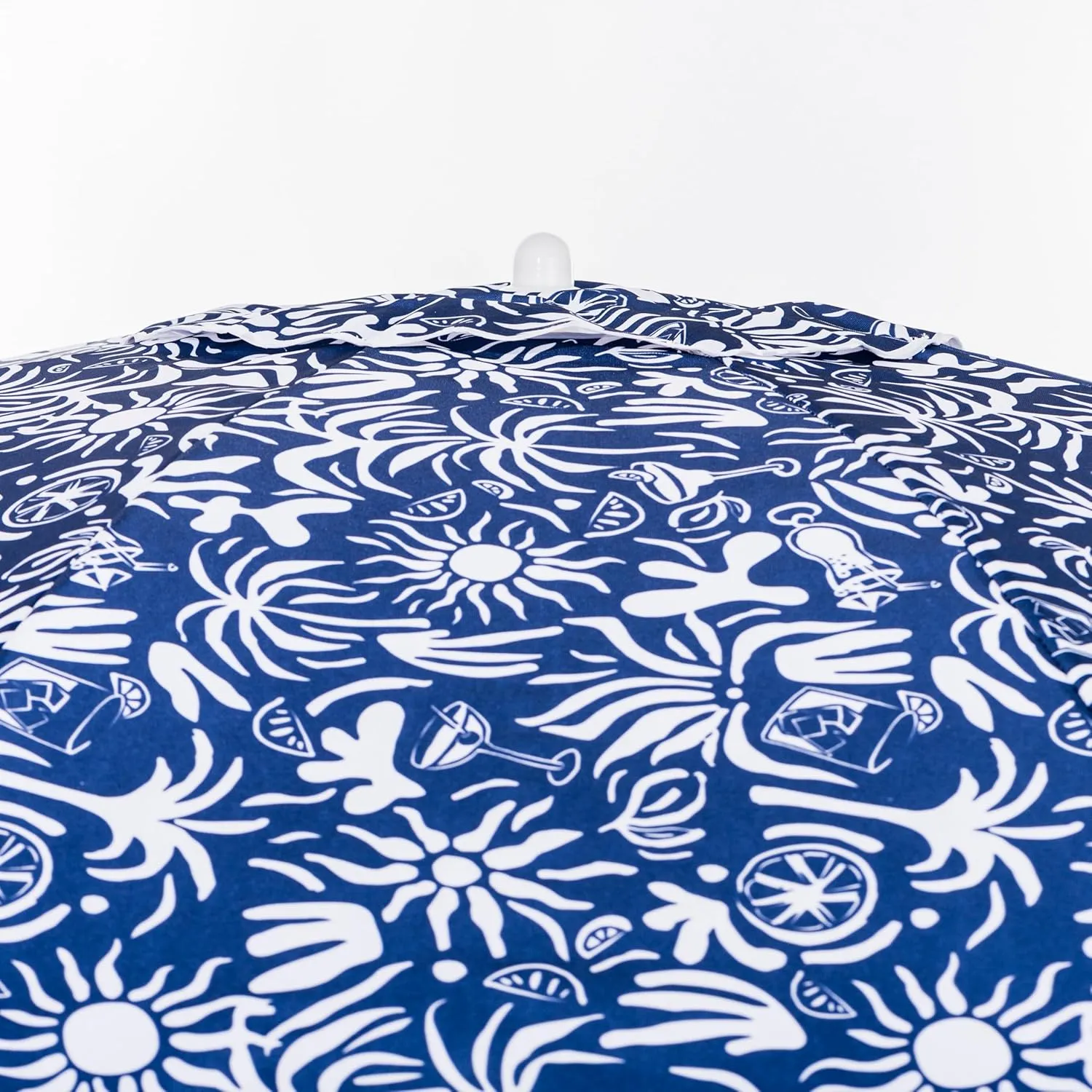 Business & Pleasure Co. Margaritaville Manana Umbrella - 6.5' Beach Umbrella Sand Anchor, 7' Tall Telescopic Aluminum Pole, UPF 50 