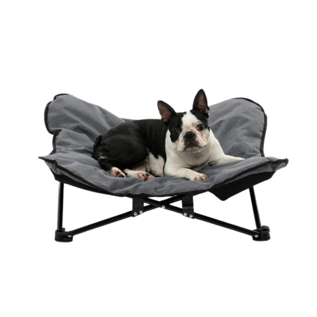Butterfly Portable Folding Outdoor Pet Chair - Grey