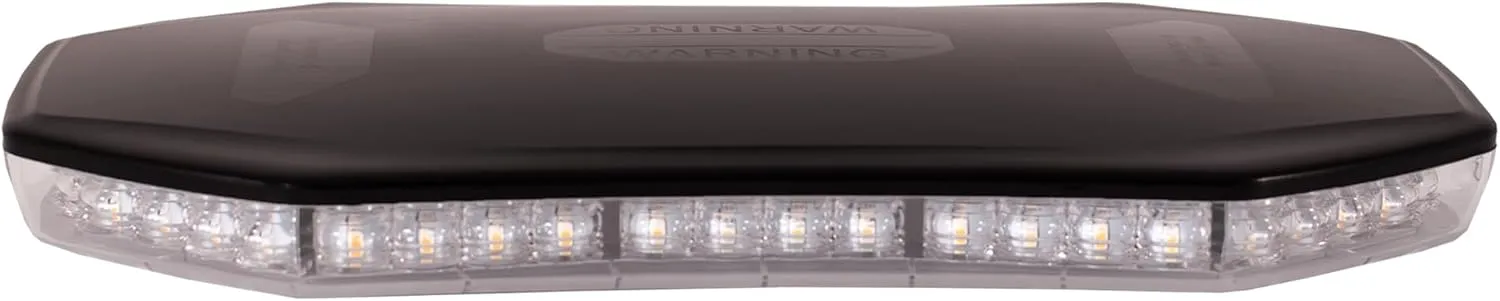 Buyers Products 8891111 LED Mini Light Bar, Amber/Clear, Class 1 Low Profile Hexagon, 15' Lead W/On/Off & Pattern Switch, Permanent or Magnetic Mount, Warning Lights for Vehicles