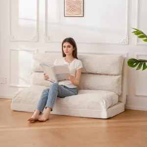 BYBYME Giant Bean Bag Chair & Bed – Foldable Bean Bag Couch for Adults with Removable Faux Fur Cover for Living Room, Bedroom