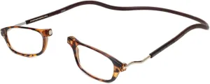 Calabria Snap Magnetic Bridge Front Connect L-XL Reading Glasses Clear or Blue Light Lens Men Women Around Neck Hang Readers