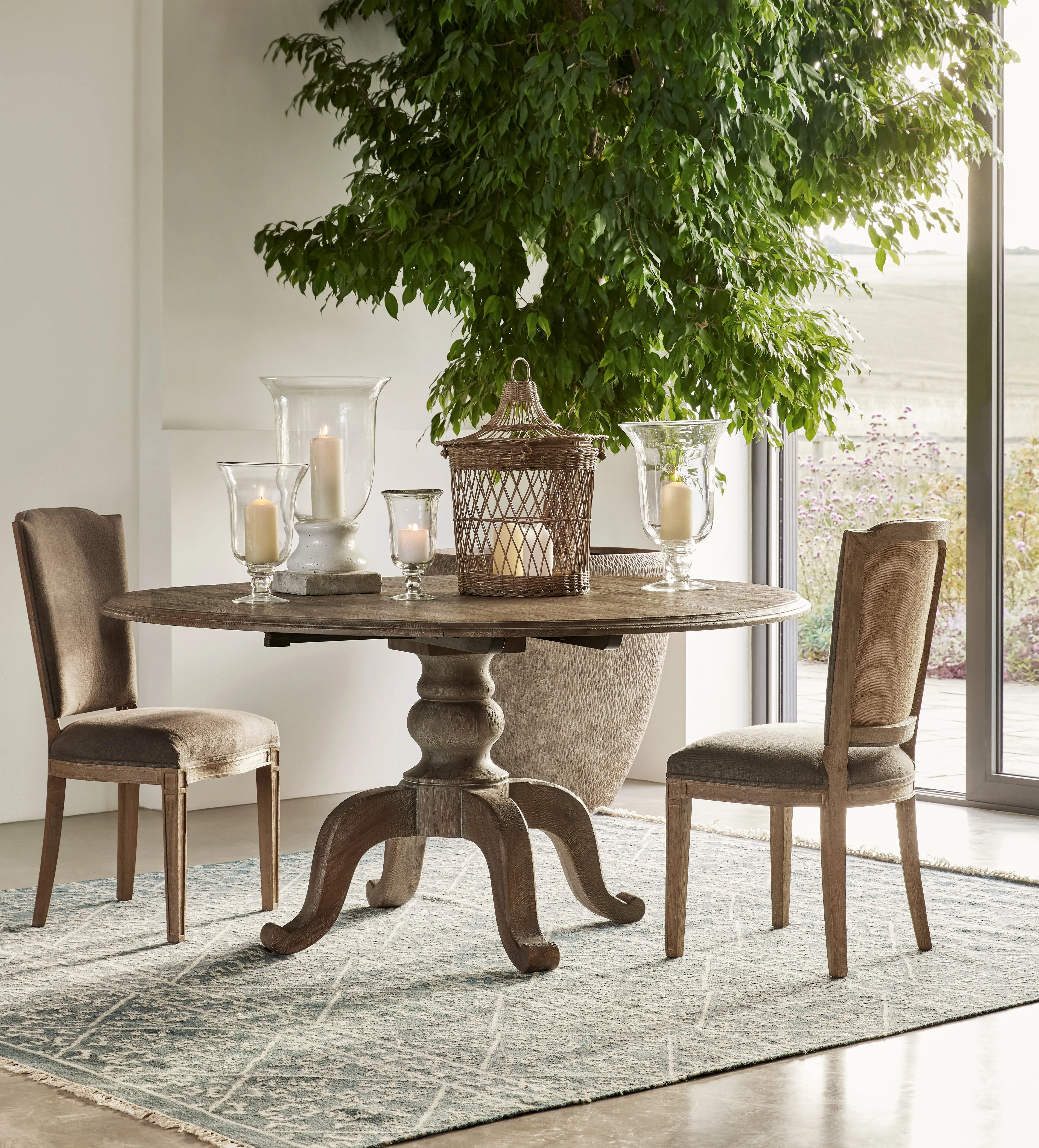 Camaret Dining Chair - Wild Oats Wide Herringbone