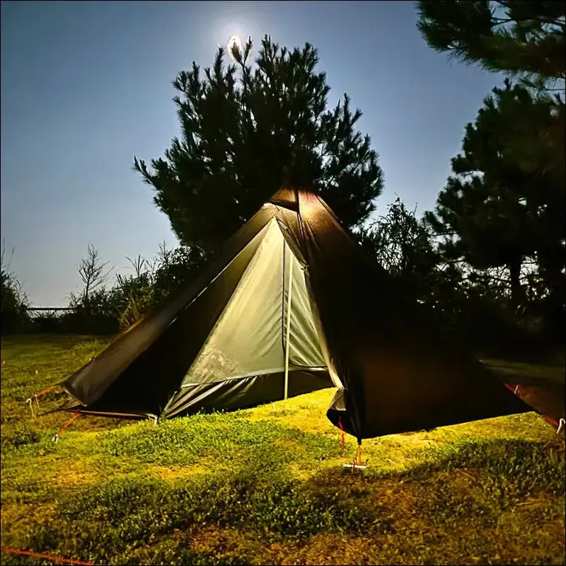 Camping hot tent with chimney window outdoor ultralight tipi teepee tent pyramid double layer