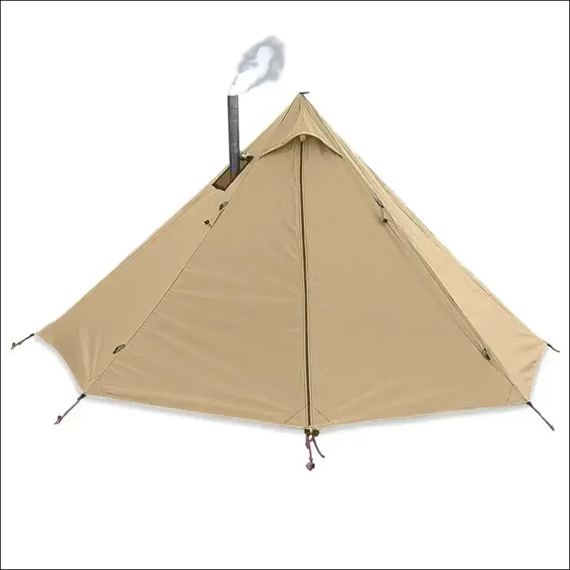 Camping hot tent with chimney window outdoor ultralight tipi teepee tent pyramid double layer