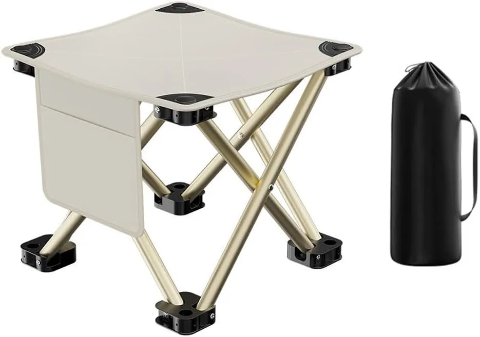 Camping Stool, Compact Lightweight Foldable Travel Seat for Camping & Outdoors For Easy Transport To Any Event Or Activity From Picnics To Sporting Games(Large Black)