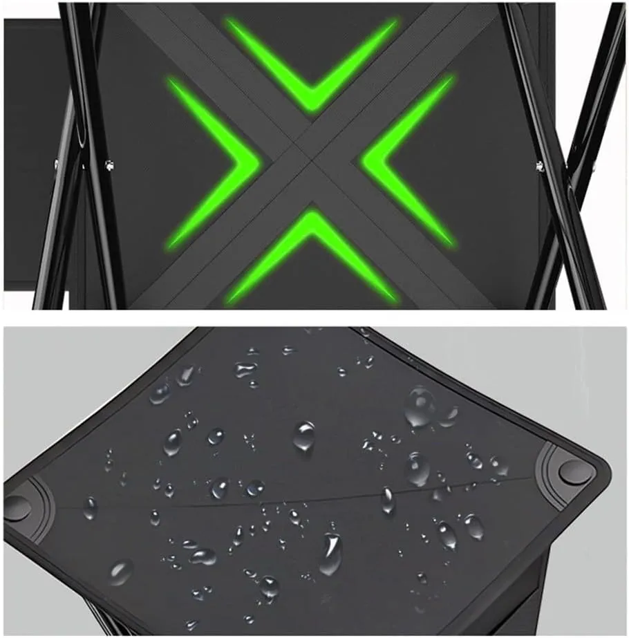 Camping Stool, Compact Lightweight Foldable Travel Seat for Camping & Outdoors For Easy Transport To Any Event Or Activity From Picnics To Sporting Games(Large Black)