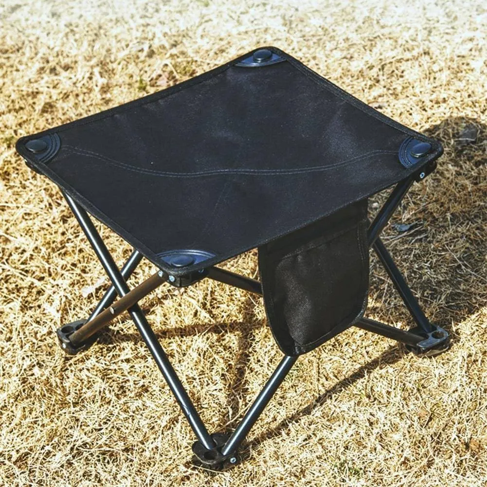 Camping Stool, Compact Lightweight Foldable Travel Seat for Camping & Outdoors For Easy Transport To Any Event Or Activity From Picnics To Sporting Games(Large Black)