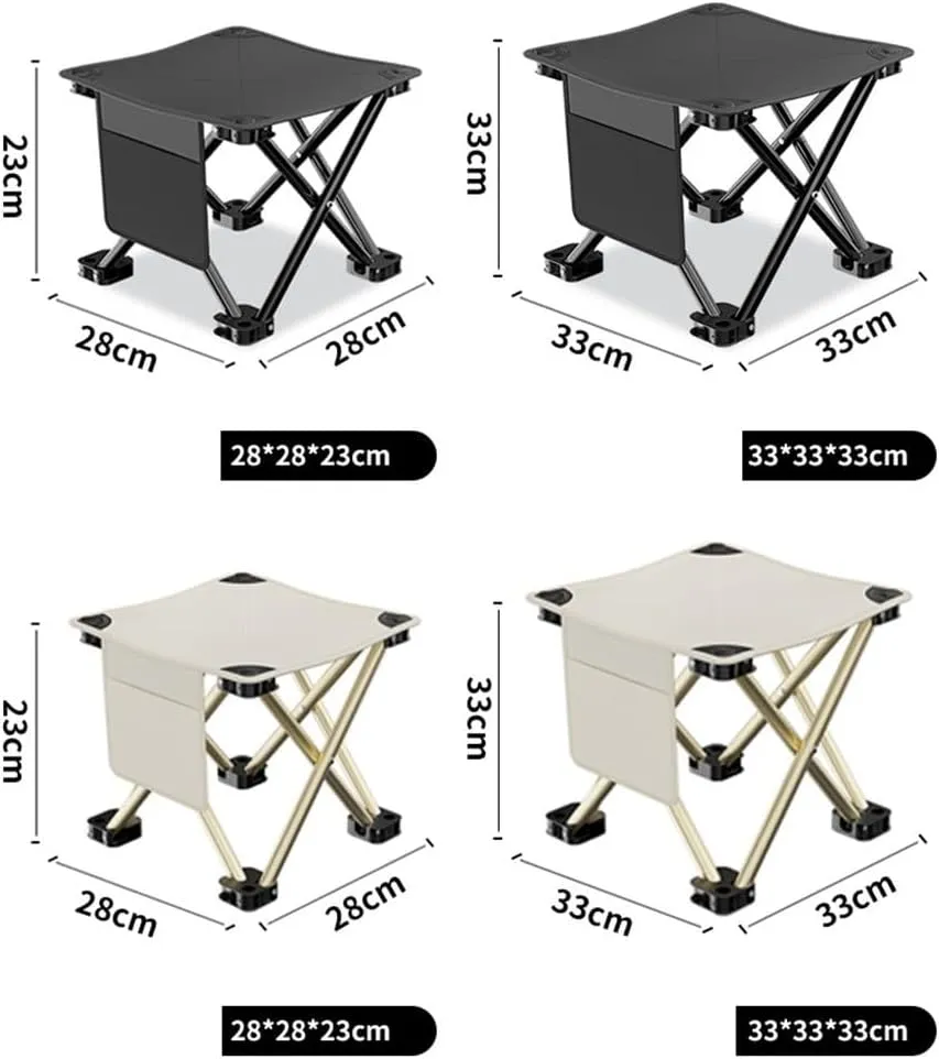Camping Stool, Compact Lightweight Foldable Travel Seat for Camping & Outdoors For Easy Transport To Any Event Or Activity From Picnics To Sporting Games(Large Black)