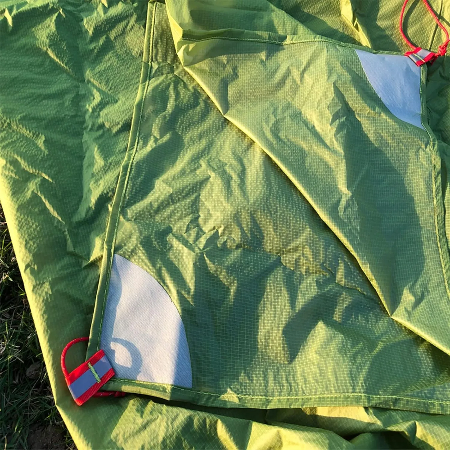 Camping Tarp, Ultralight Tarp Lightweight Sun Shelter Camping Mat Tent Footprint 15d Nylon Silicone 160g (Color : Dark Green 210x150cm)