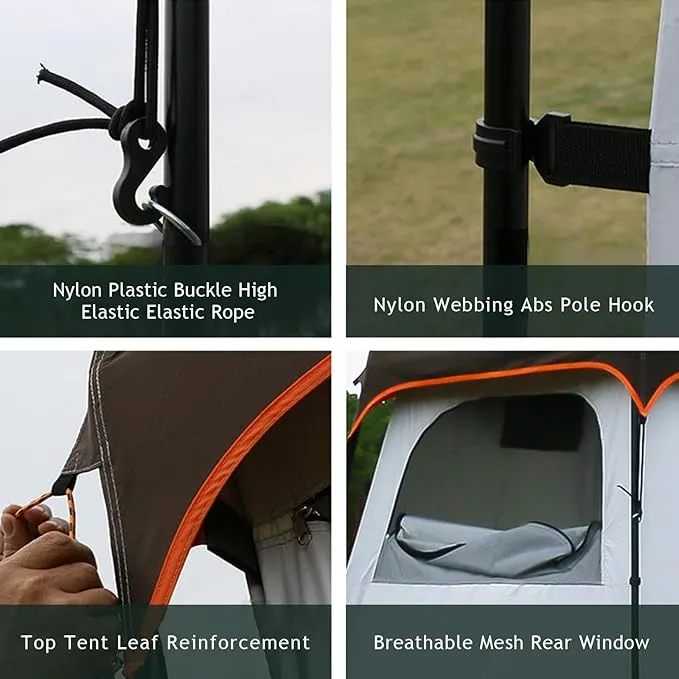 Camping Tent Shower Tent,Outdoor Changing Tent,Built-in Hook can Hang 20L of Water,63 * 63 * 95inch,210D Oxford Cloth Waterproof Tent, Portable Toilet Shelter with Carry Bag for Camping,Beach