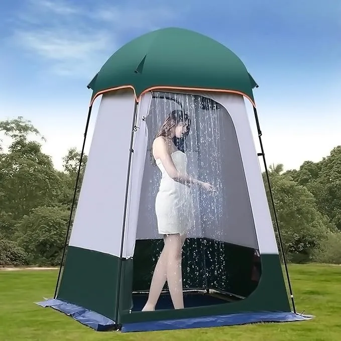 Camping Tent Shower Tent,Outdoor Changing Tent,Built-in Hook can Hang 20L of Water,63 * 63 * 95inch,210D Oxford Cloth Waterproof Tent, Portable Toilet Shelter with Carry Bag for Camping,Beach
