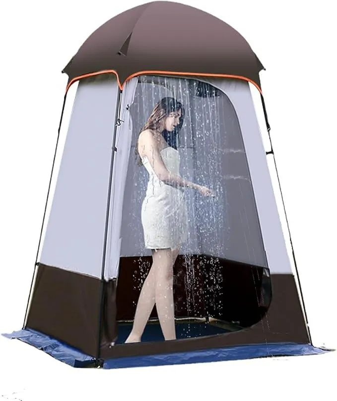 Camping Tent Shower Tent,Outdoor Changing Tent,Built-in Hook can Hang 20L of Water,63 * 63 * 95inch,210D Oxford Cloth Waterproof Tent, Portable Toilet Shelter with Carry Bag for Camping,Beach