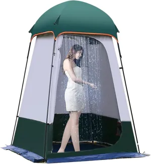 Camping Tent Shower Tent,Outdoor Changing Tent,Built-in Hook can Hang 20L of Water,63 * 63 * 95inch,210D Oxford Cloth Waterproof Tent, Portable Toilet Shelter with Carry Bag for Camping,Beach