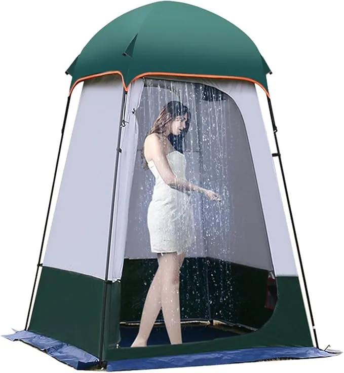 Camping Tent Shower Tent,Outdoor Changing Tent,Built-in Hook can Hang 20L of Water,63 * 63 * 95inch,210D Oxford Cloth Waterproof Tent, Portable Toilet Shelter with Carry Bag for Camping,Beach