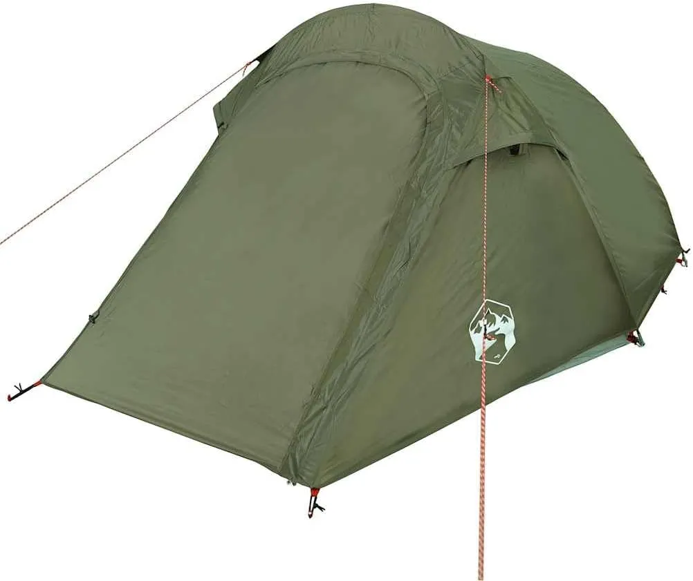 Camping Tent Tunnel 3-Person Olive Green Waterproof vidaXL vidaXL
