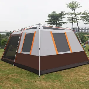 Camping Tent,Camping Tent Easy Setup Family with Aluminum Poles for 6-10 Person,Dome Tent with Porch