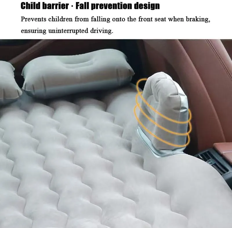 Car Air Mattress for Hongqi E-HS9 2021–2025, Inflatable Back Seat Sleeping Pad with Pump & 2 Pillows, Folding Portable Camping Bed for Travel& Road Trips,Blue