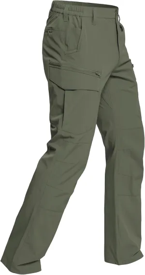CARWORNIC Men's Quick Dry Tactical Hiking Pants Flex Water Resistant Lightweight Outdoor Fishing Cargo Work Pants 9 Pockets