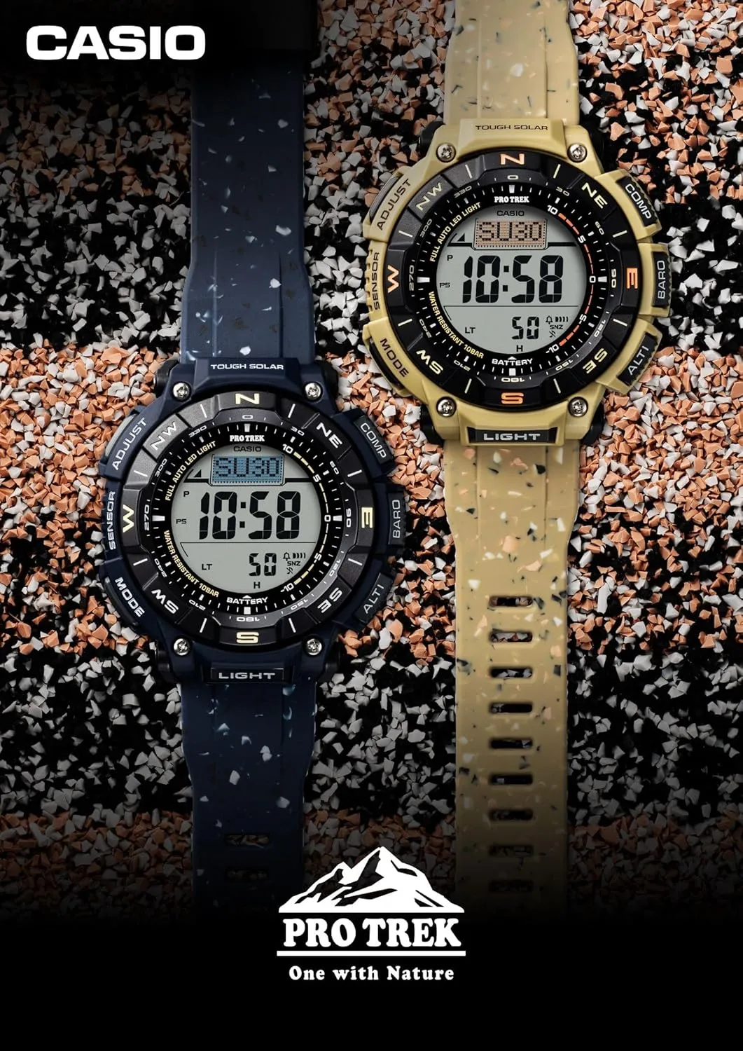 Casio PRG-340 Pro Trek Climber Line Wristwatch, Solar, Biomass Plastic