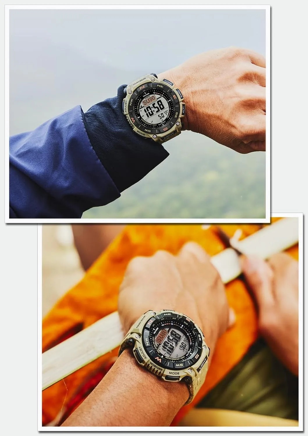 Casio PRG-340 Pro Trek Climber Line Wristwatch, Solar, Biomass Plastic
