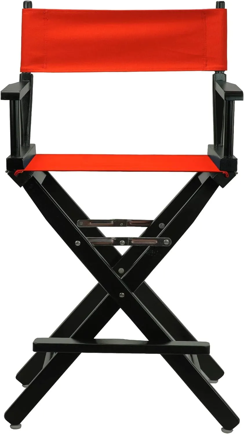 Casual Home 24" Director's Chair Black Frame-with Burgundy Canvas, Counter Height