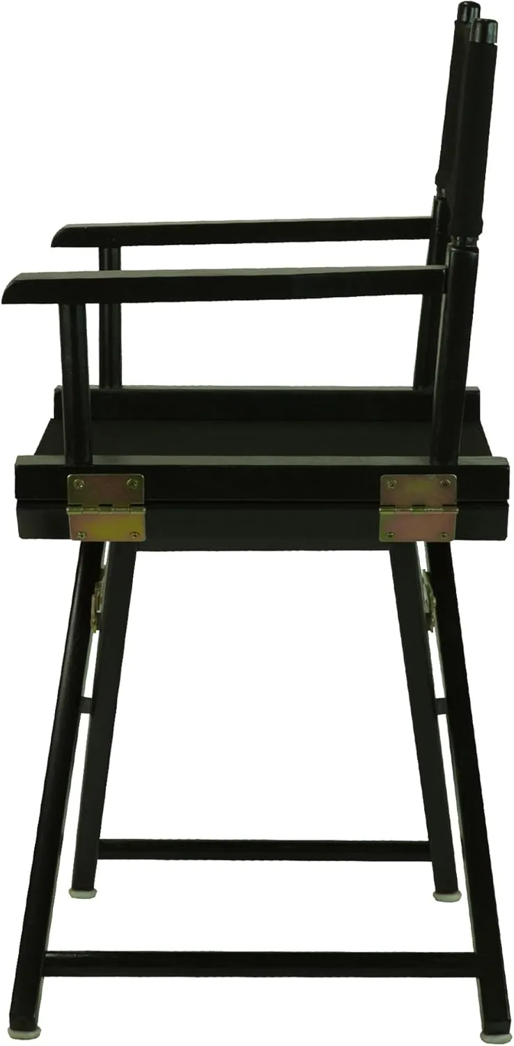 Casual Home Director's Chair ,Black Frame/Black Canvas,18" - Classic Height