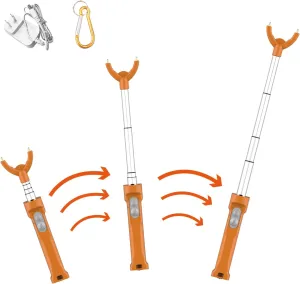 Cattle Prod, Waterproof Electric Livestock Prod for Cattle with LED Light, Retractable and Rechargeable Cattle Prod Livestock for Cow, Pig, Goats, Vicious Dog and More-37In
