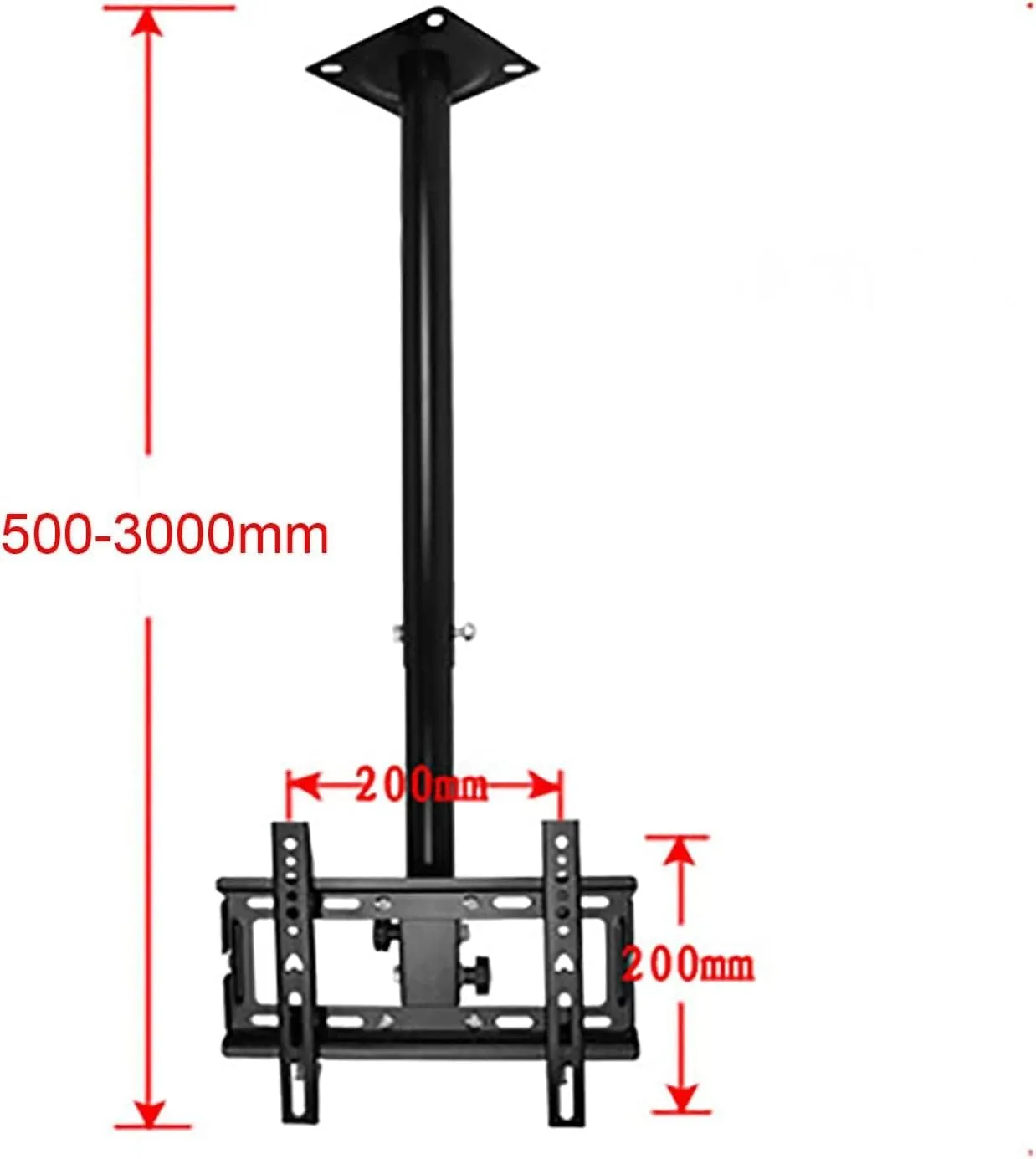 Ceiling TV Mount,Adjustable Height TV Bracket Fits 14-32inch LED Plasma Panel Display,TV Pole Mount Holds Up to 88lbs/40kg,Max VESA 200x200mm TV Mount,B,0.51.5m