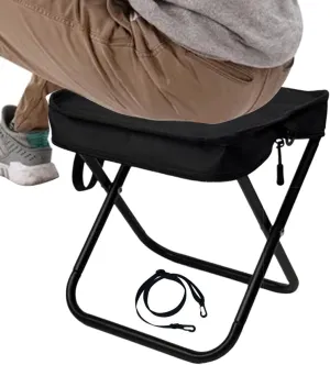 Chairs for Outside, Foldable Heavy Duty Camp Chair, Lightweight Portable Beach Seat with Strap, 10.24x9.45x10.24 inches, Compact Travel Stool, for Backpacking BBQ Camping Picnic