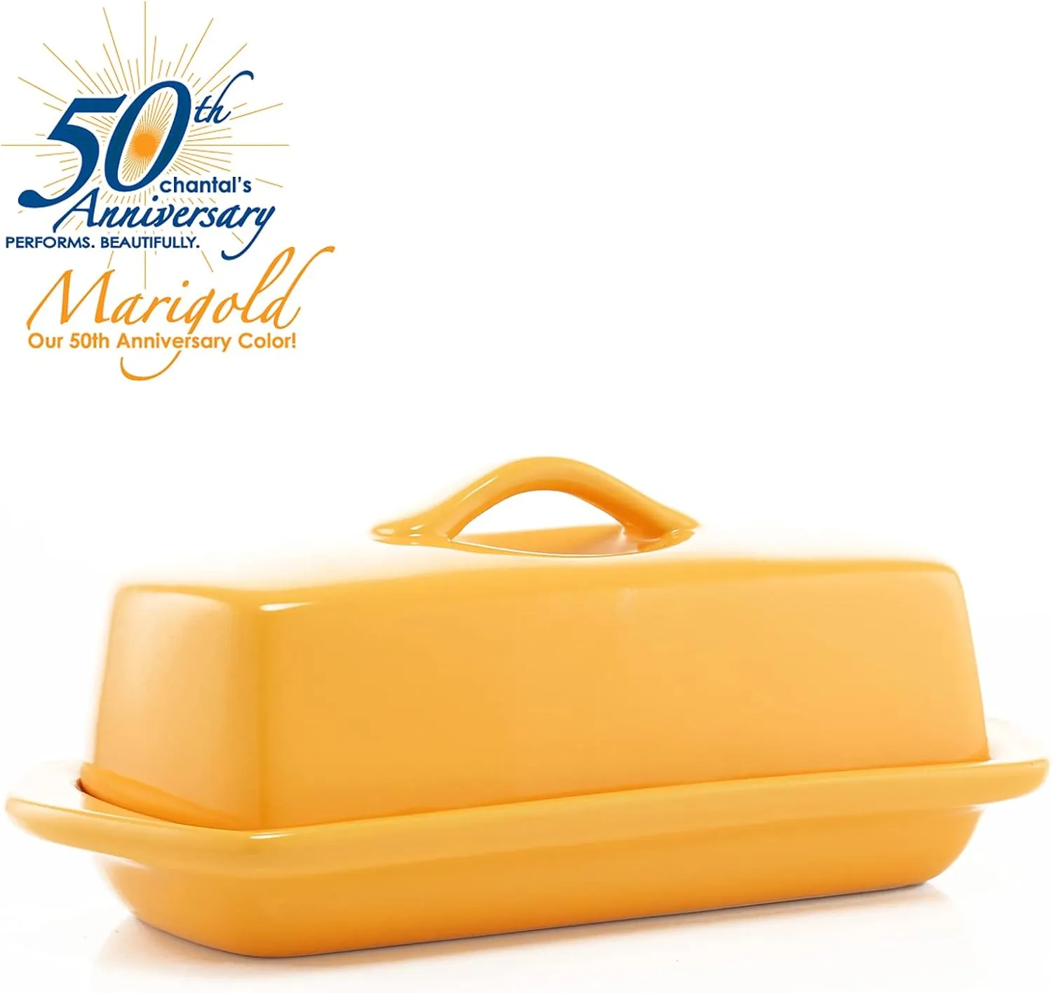 Chantal Covered Dish, Full Size Butter, Marigold