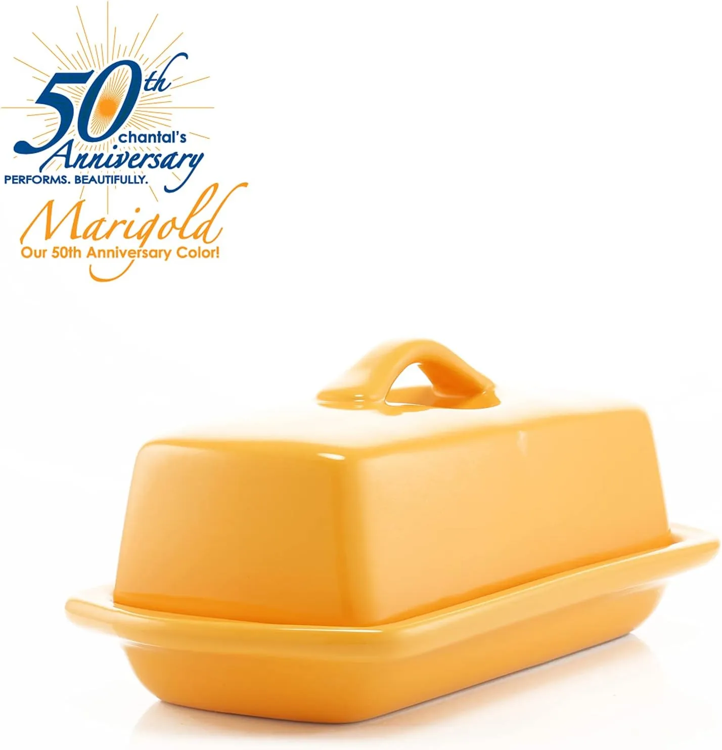 Chantal Covered Dish, Full Size Butter, Marigold