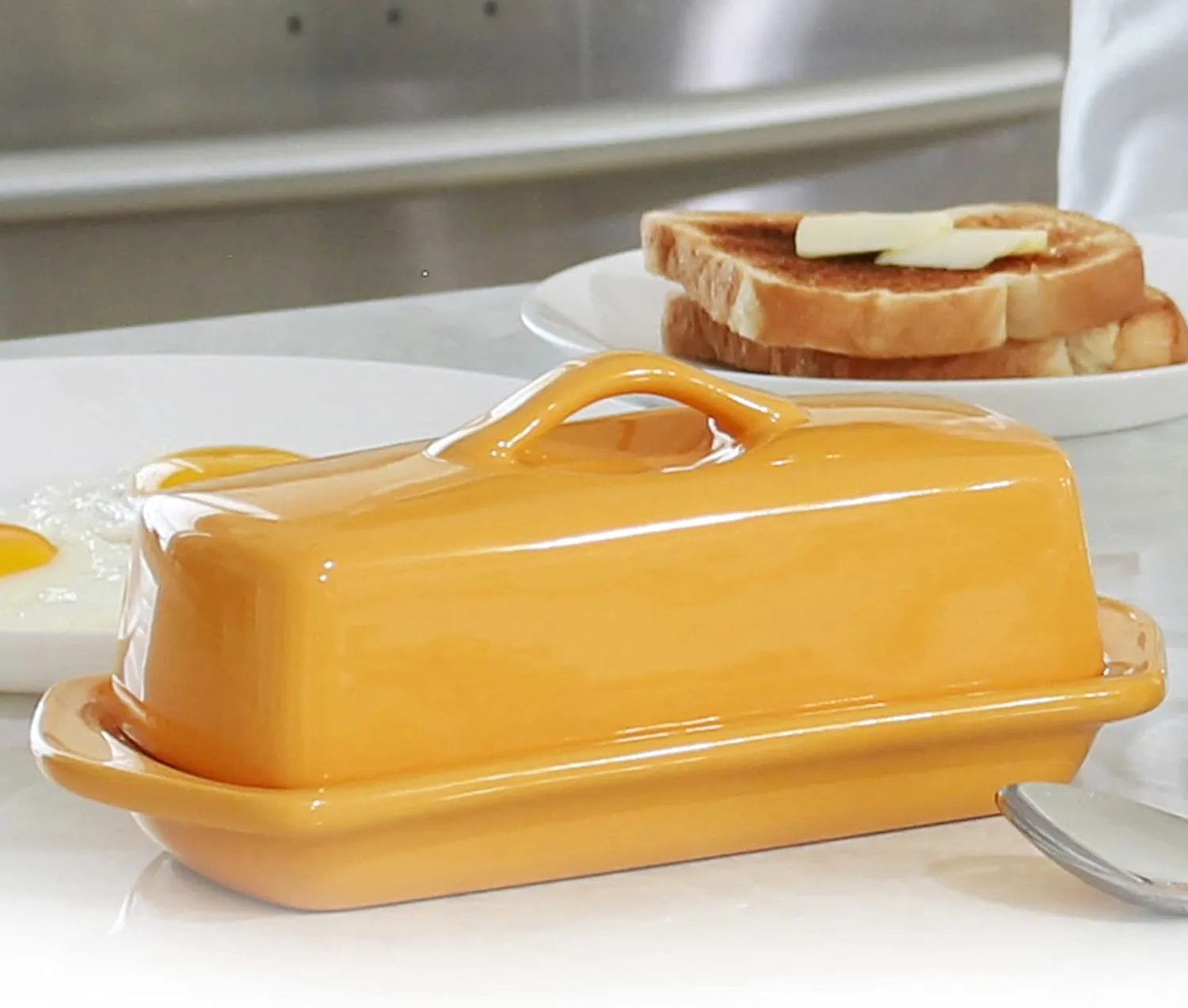Chantal Covered Dish, Full Size Butter, Marigold