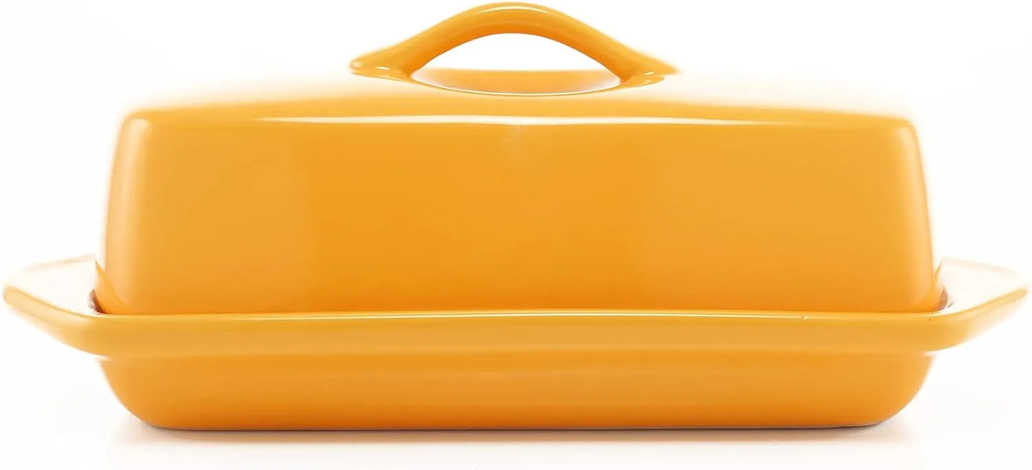 Chantal Covered Dish, Full Size Butter, Marigold