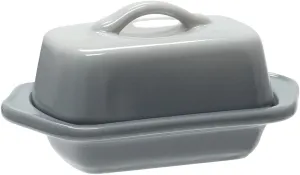 Chantal Covered Dish, Mini Butter, Fade Grey