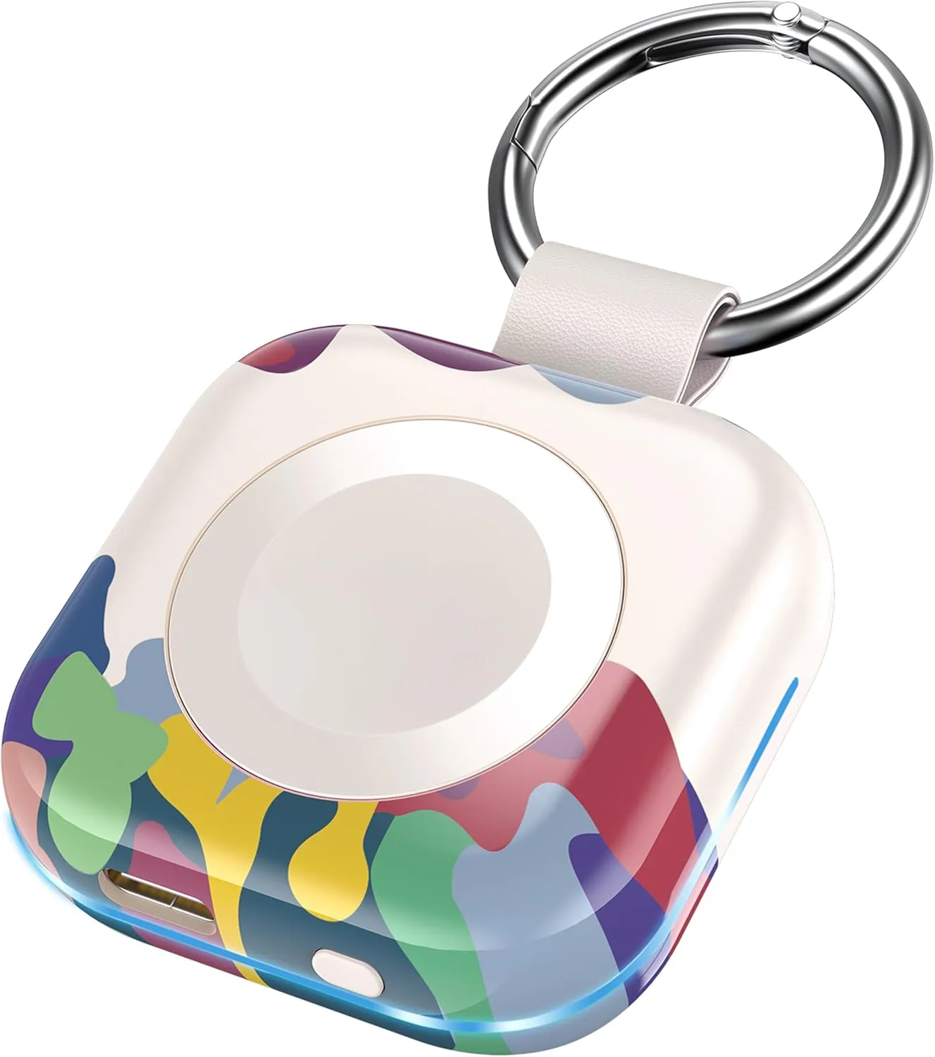 Charger for Apple Watch Portable iWatch Wireless Charger,Compact Magnetic iWatch Chargers 1200mAh Power Bank Keychain Gift Your Mother Girl Birthday for Apple Watch10/ 9/8/7/6/SE/5/4/3/2/Ultra/Ultra 2