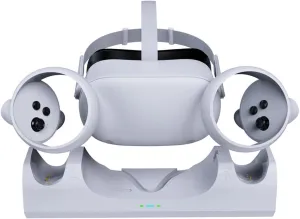 Charging Dock for Oculus Quest 2, VR Headset Charging Stand with Wall Mount, USB-C Link Cable
