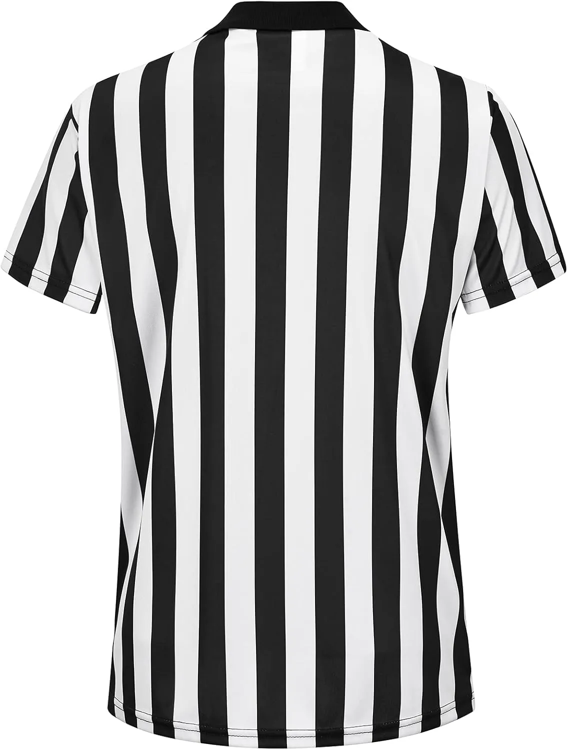 ChinFun 3 Pcs Kids Referee Shirt Costume Child Umpire Jersey Stripe, Yellow Penalty Flag and Stainless Steel Whistle
